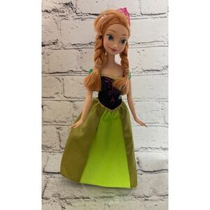 Disney Frozen Anna Princess  Barbie Fashion Doll Green Purple Gown